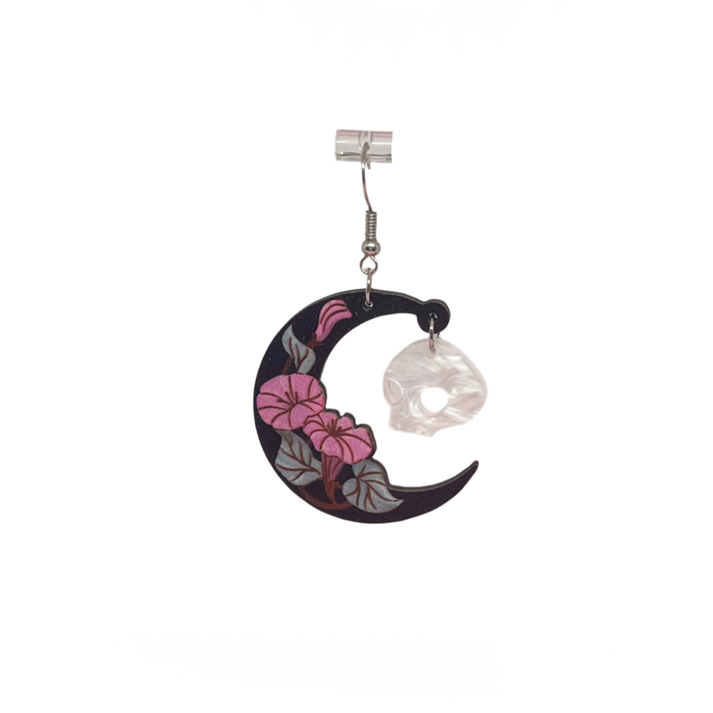 Wooden Moon Earrings