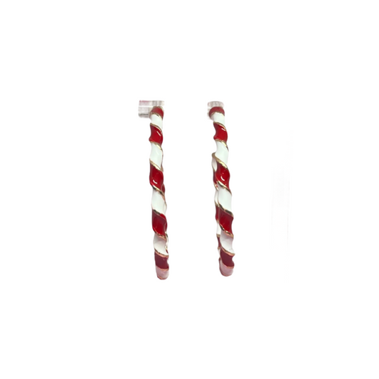 Candy Cane Hoop Earrings
