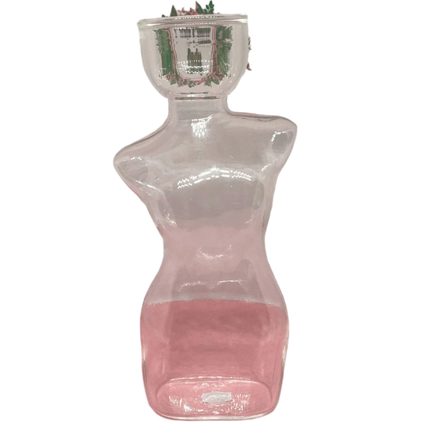 Female Silhouette Glass Vase