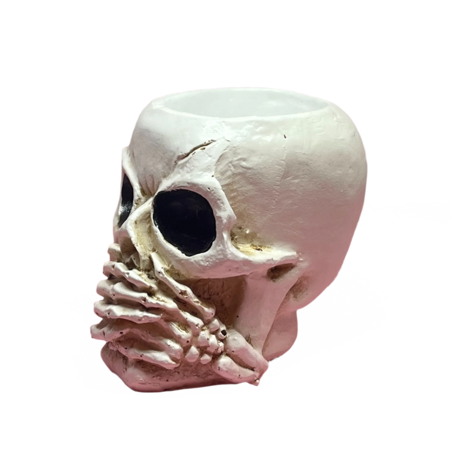 Speak No Evil Skull Pot