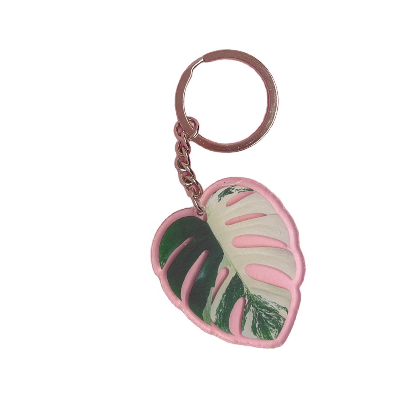 Monstera Albo Keychain