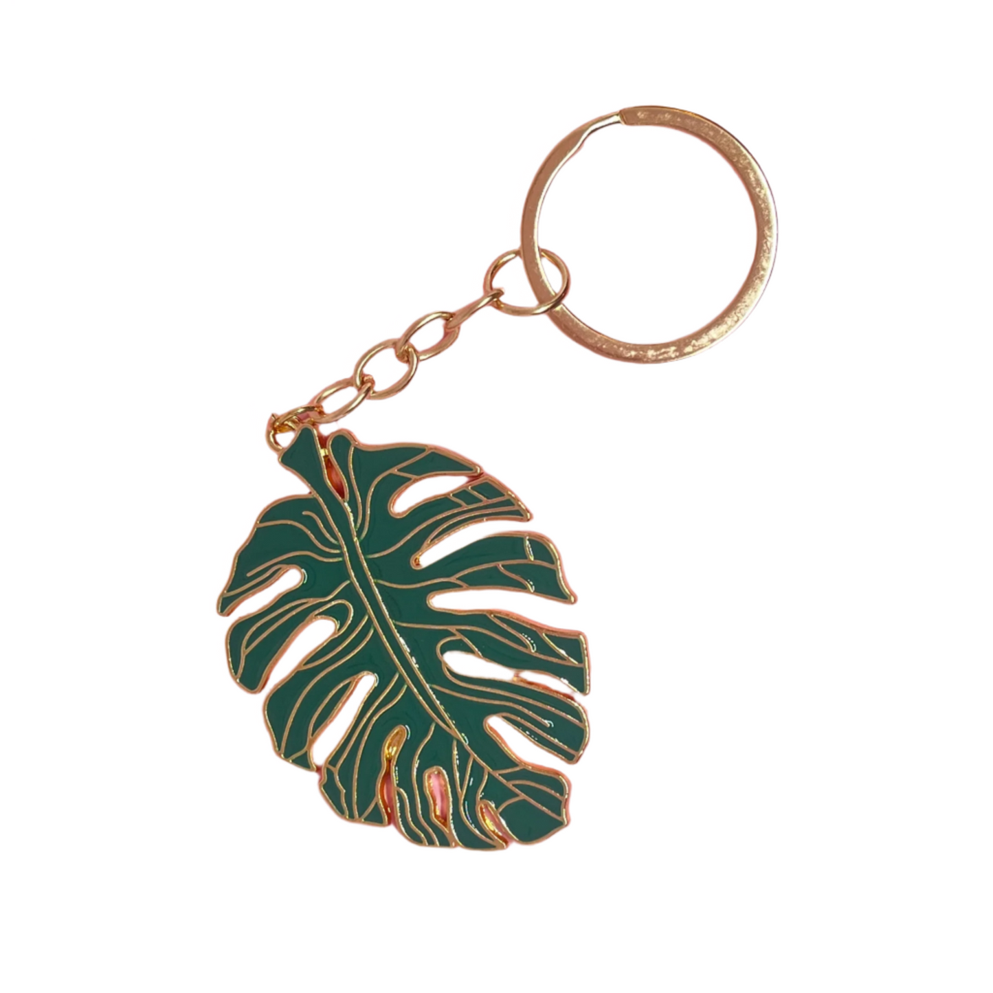 Monstera Leaf Keychain