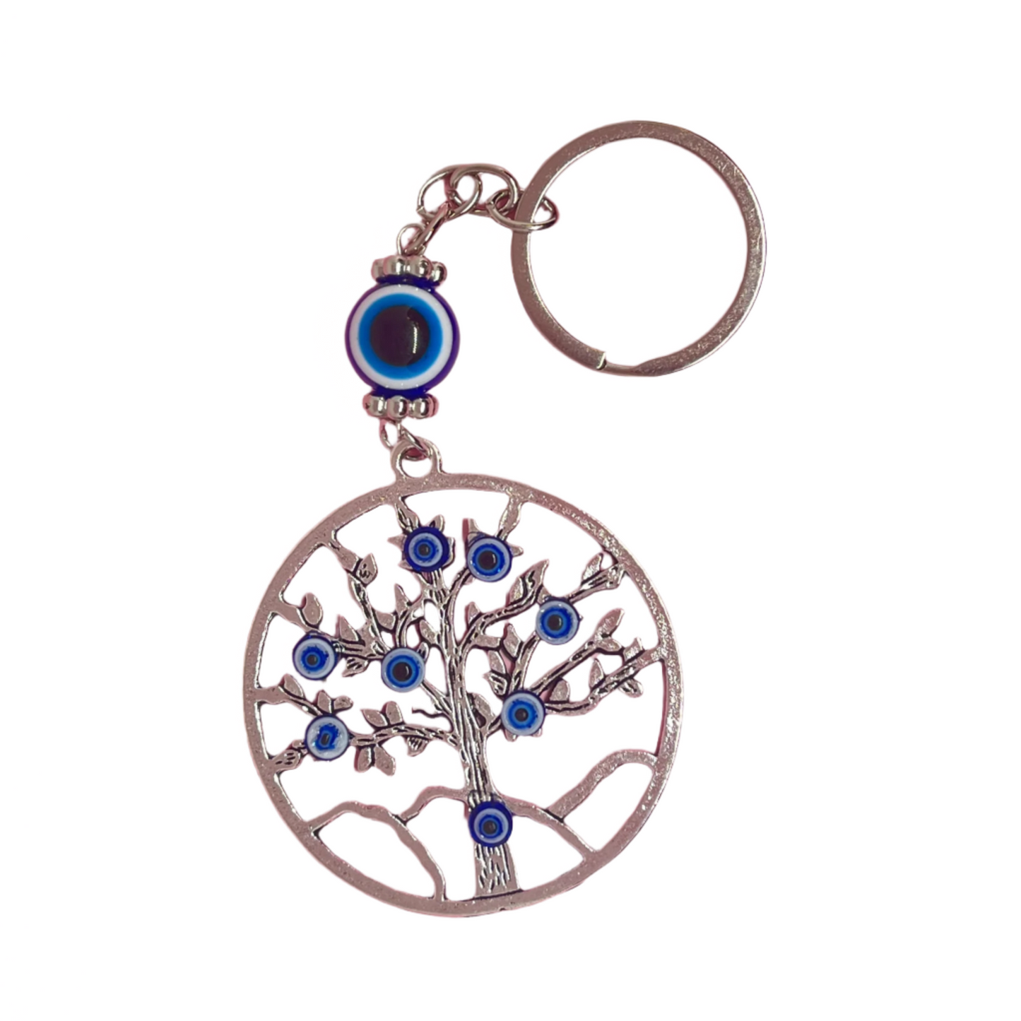 Evil Eye Tree of Life Keychain