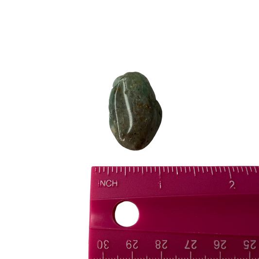 Chrysocolla tumble, Stone of Reassurance, promotes emotional balance, inner peace, expression, heart, throat and third eye chakras, aura cleansing talisman
