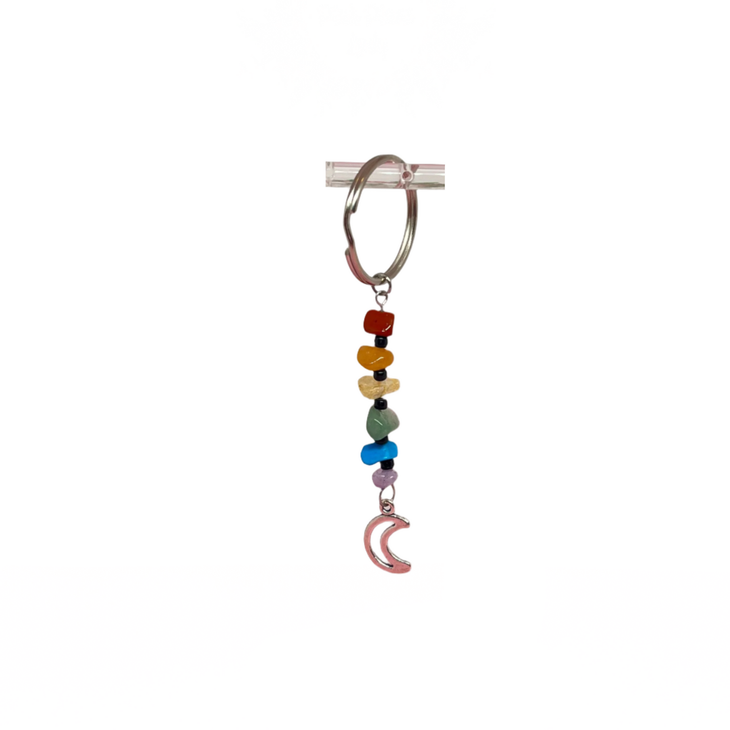 7 Chakras Moon Keychain