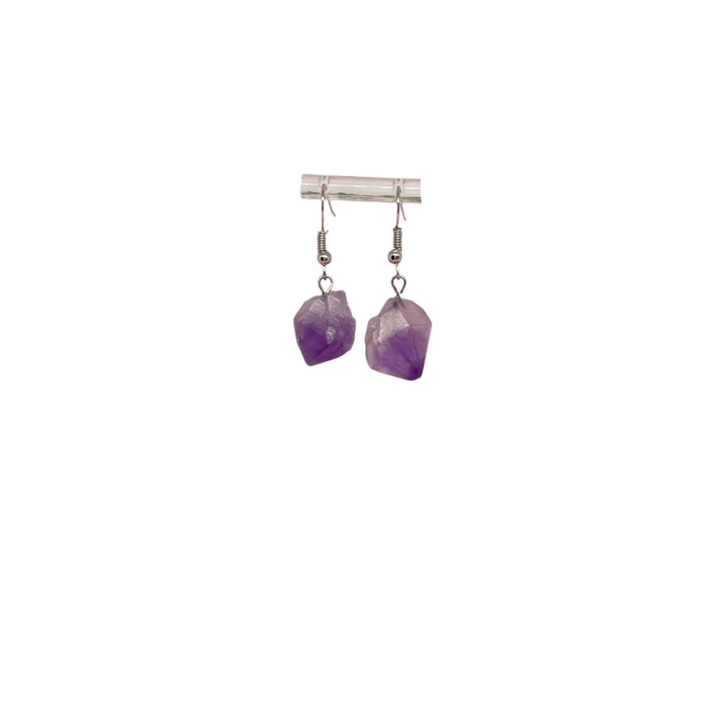 Raw Amethyst Earrings