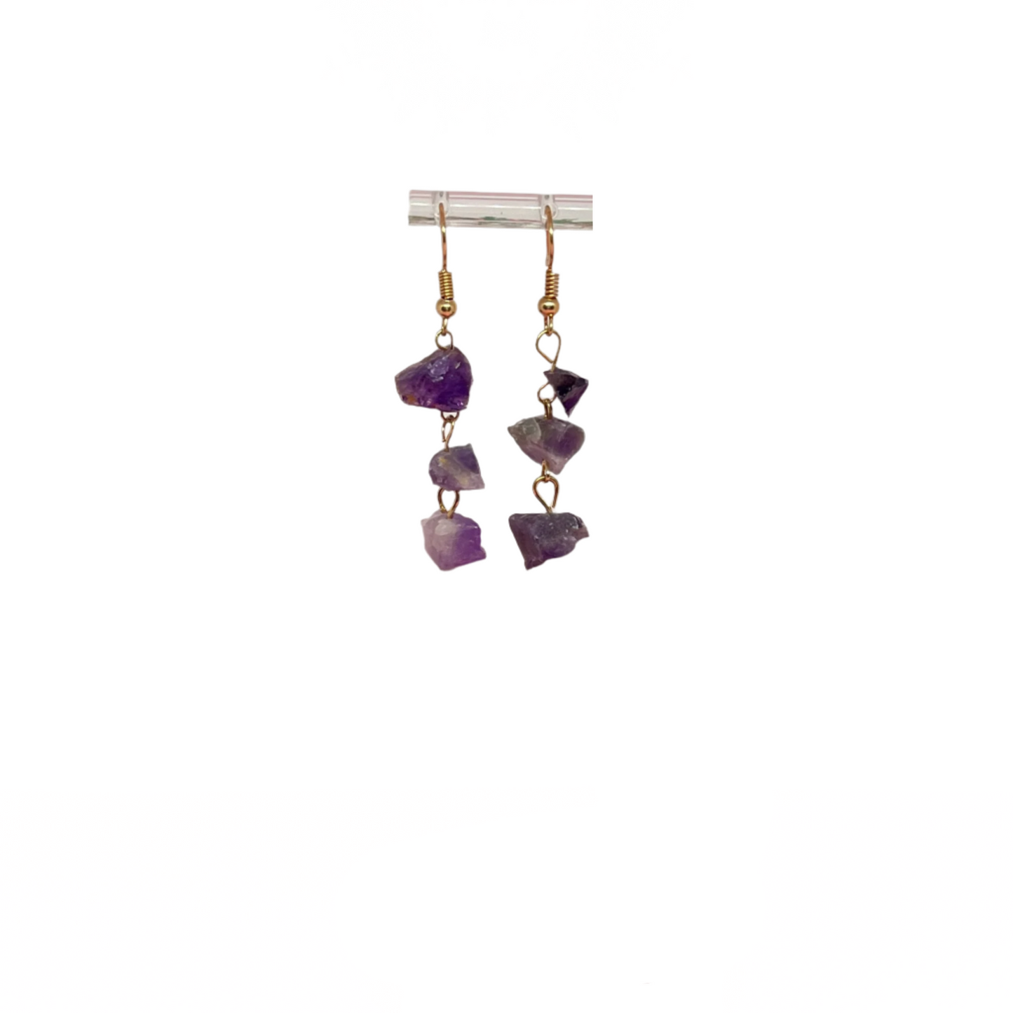 Raw Amethyst Earrings