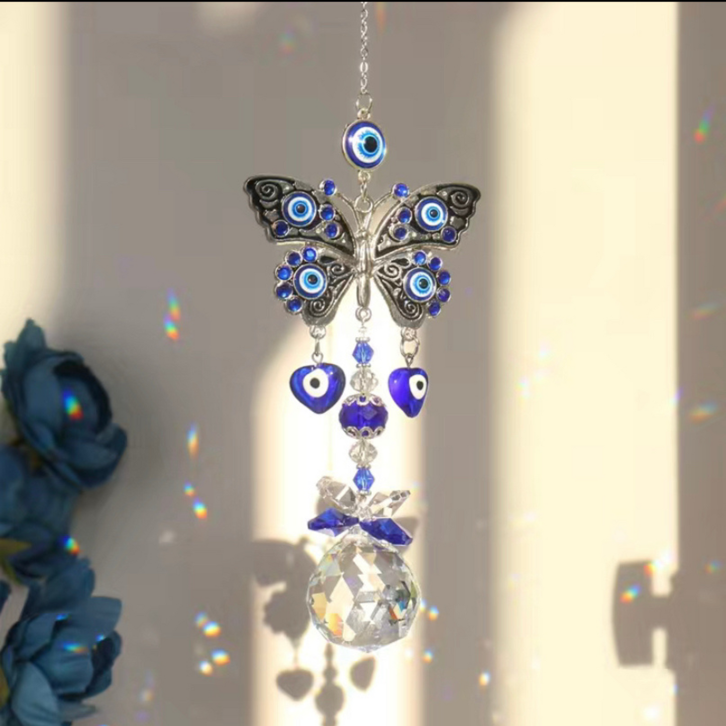 Butterfly Evil Eye Suncatcher