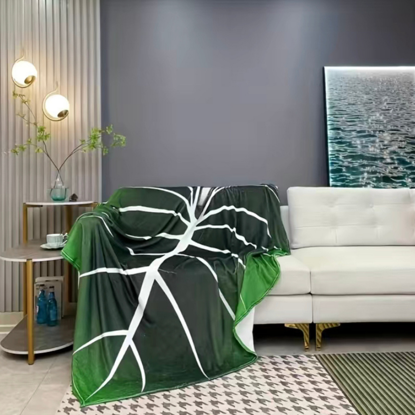 Leaf Throw Blanket