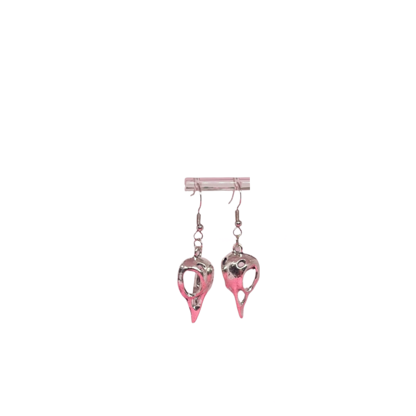 Silver Animal Skull Earrings
