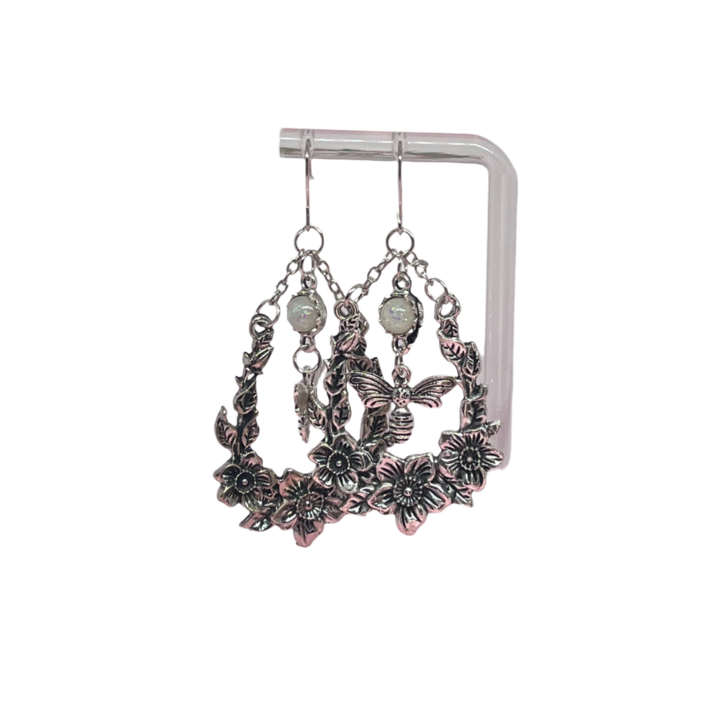 Bumble Bee Flower Earrings