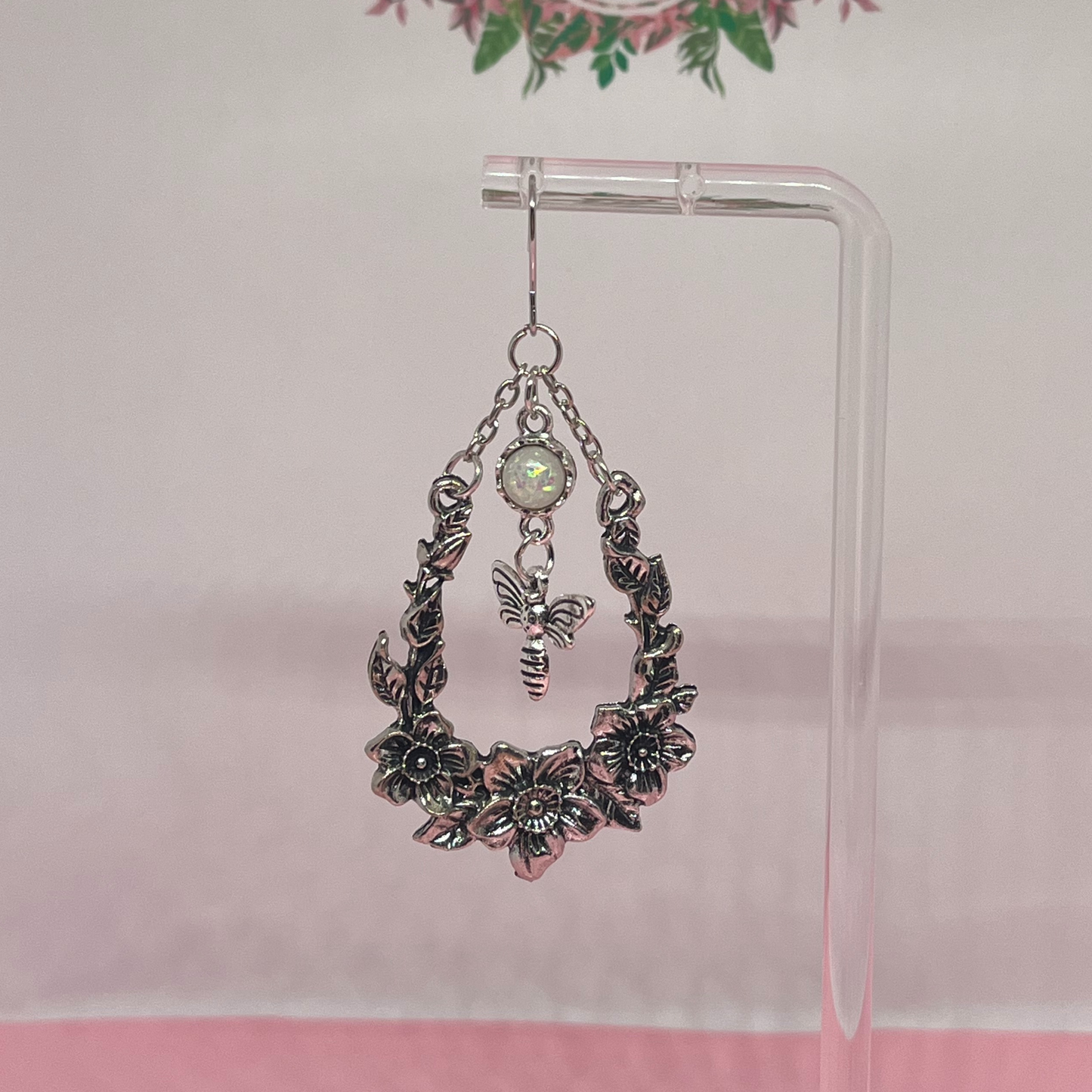 Bumble Bee Flower Earrings