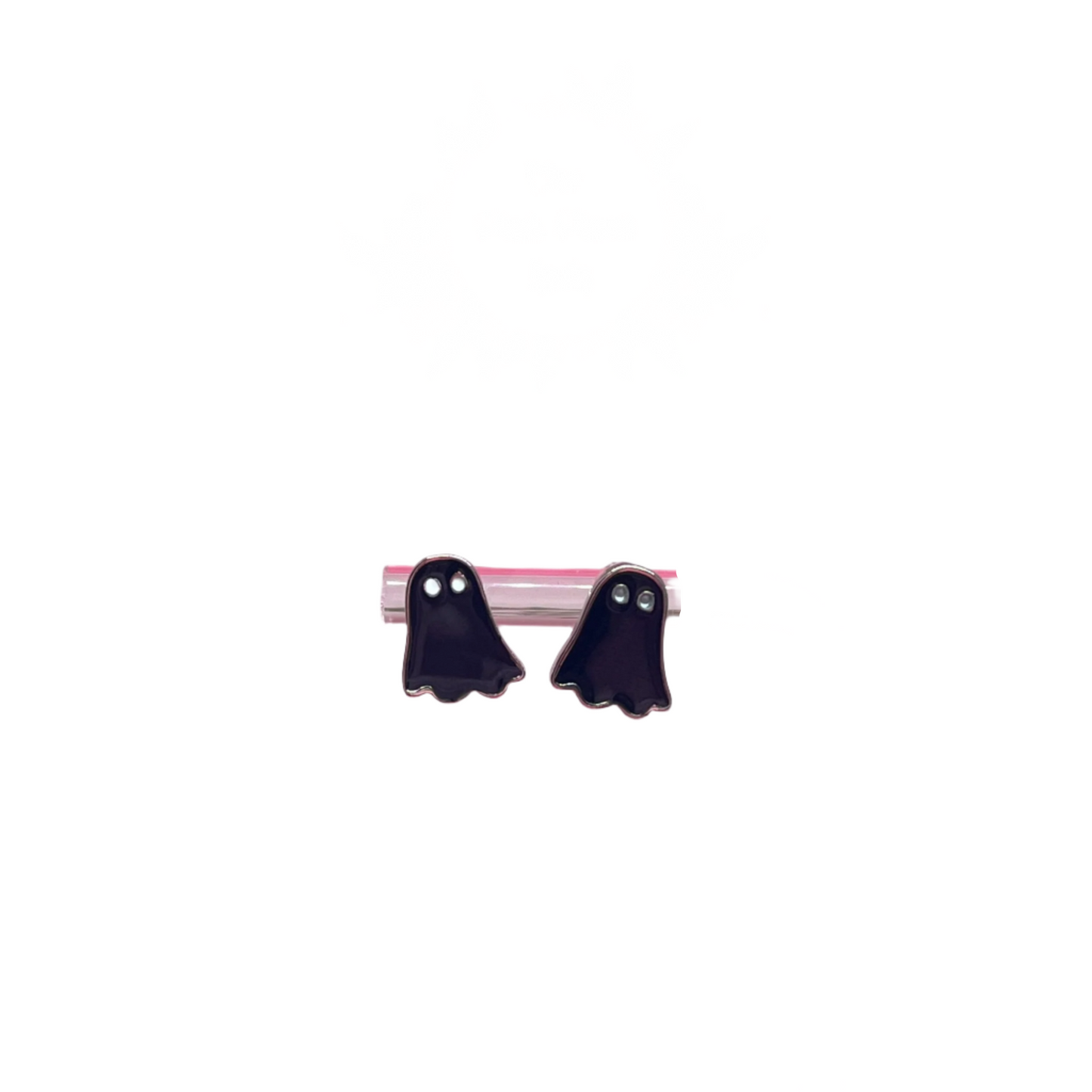 Black Ghost Stud Earrings