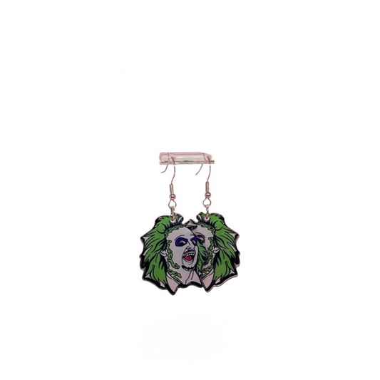 Acrylic Beetlejuice Earrings