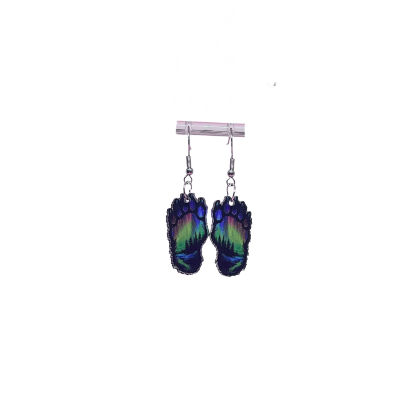 Acrylic Bear Paw Earrings