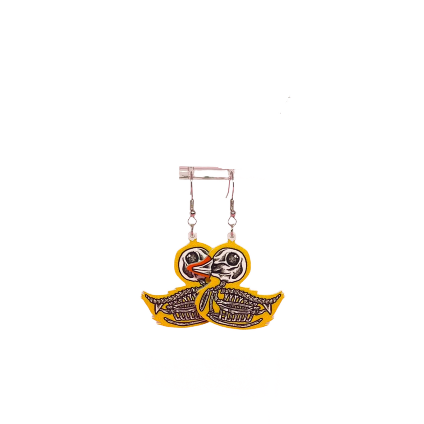 Skeleton Duck Earrings