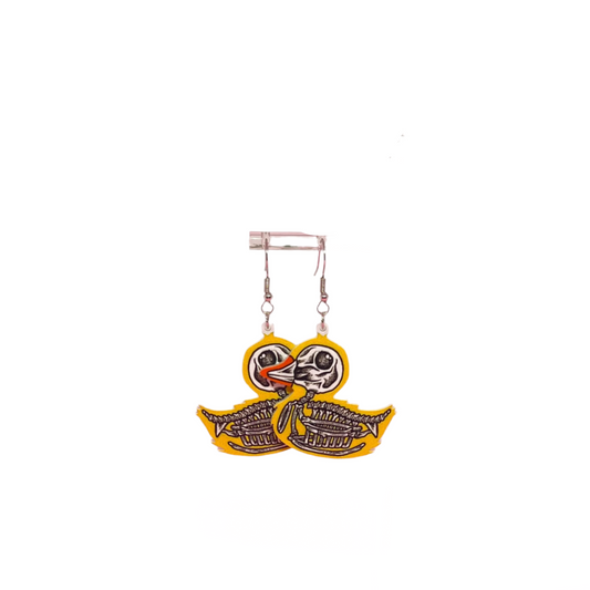 Skeleton Duck Earrings