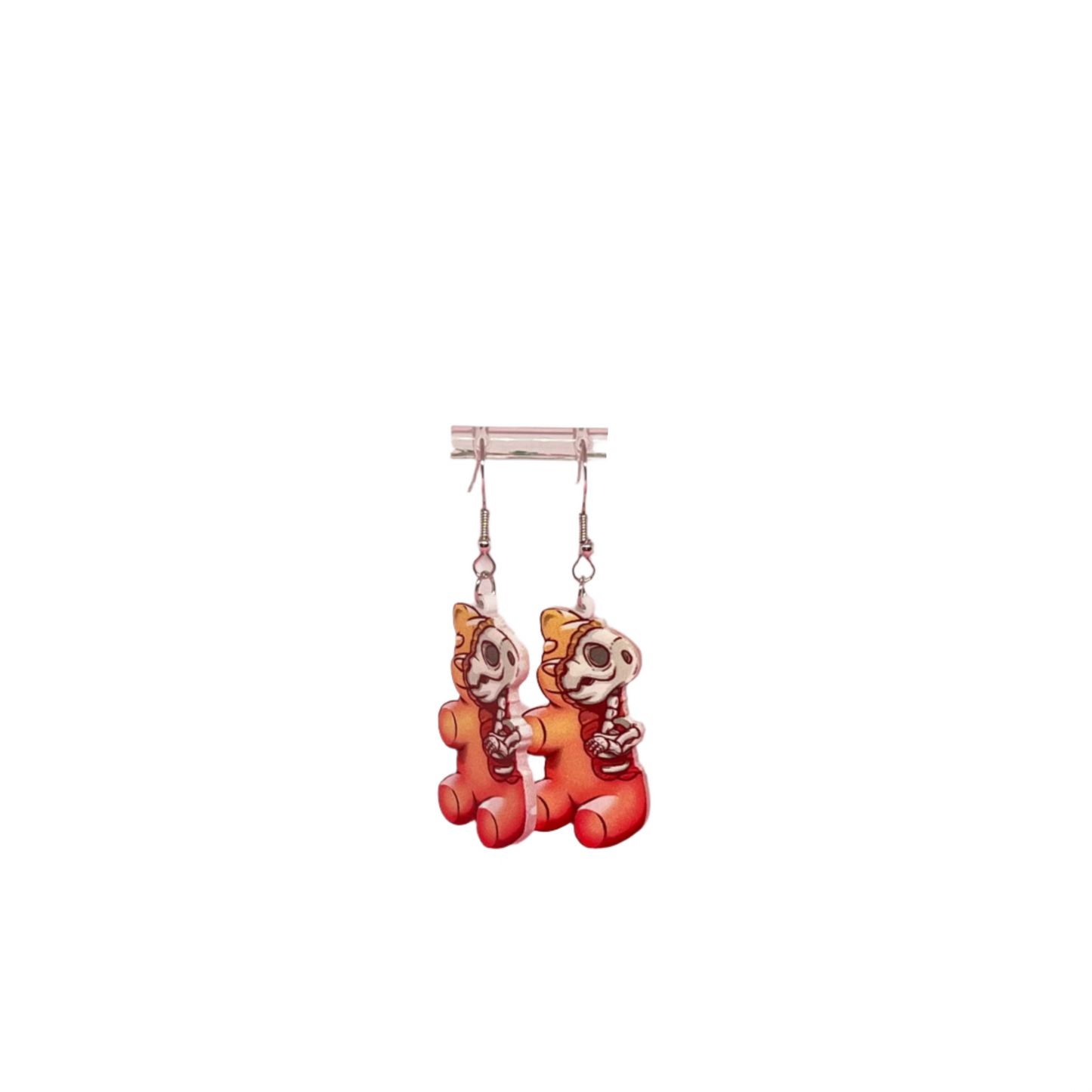 Skeleton Teddy Bear Earrings