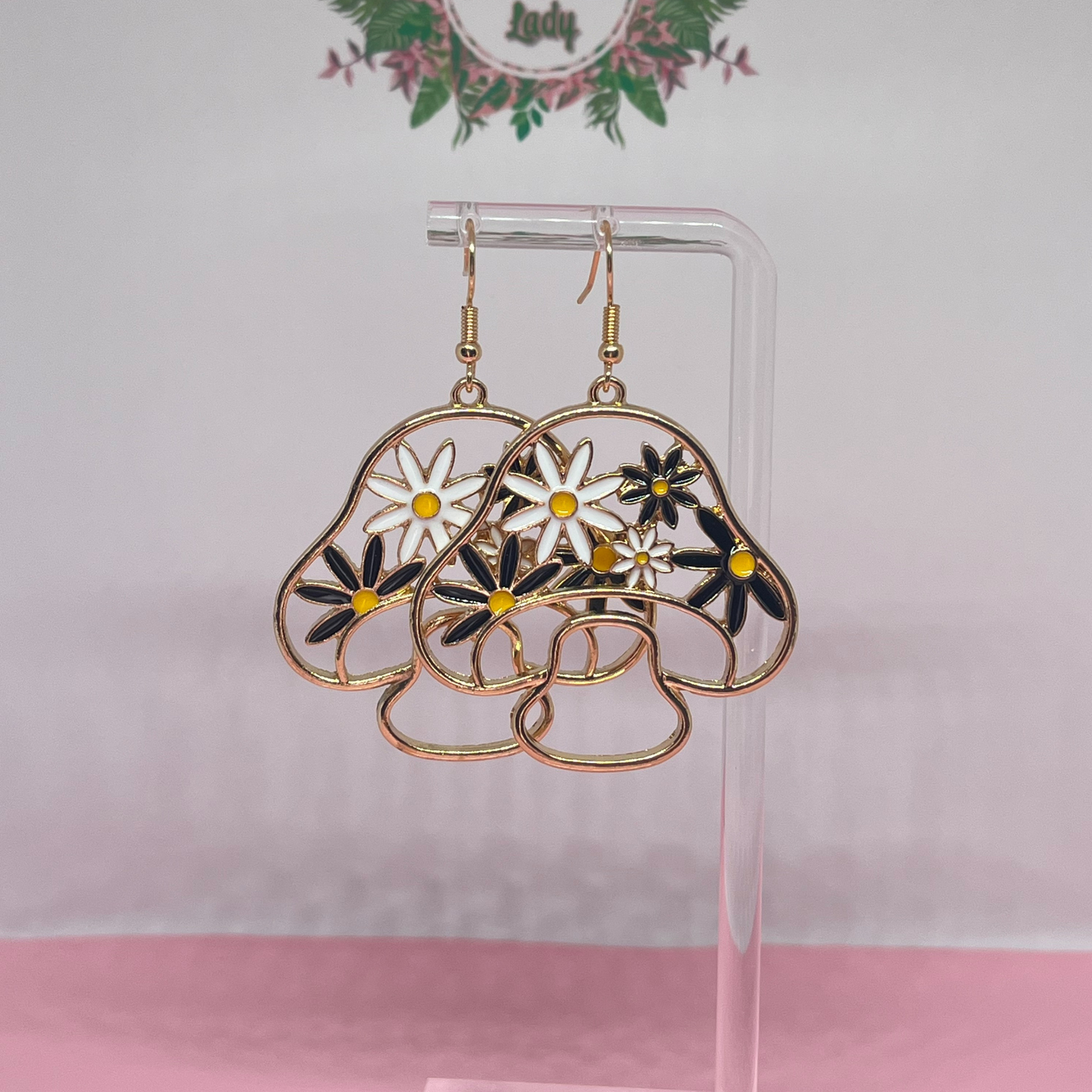 Flower Mushroom Earrings