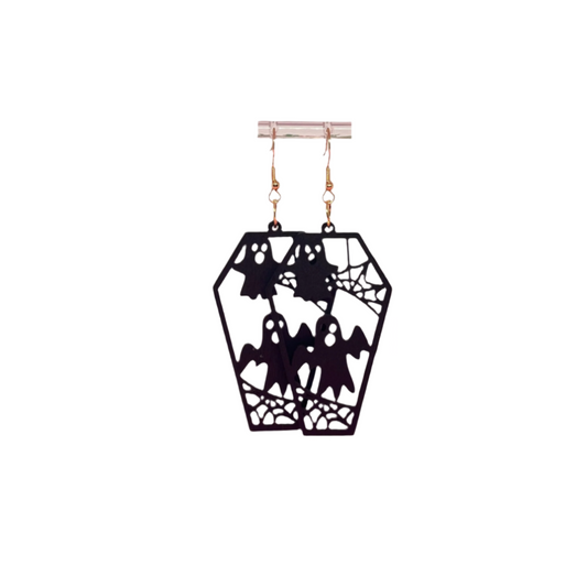 Ghost Coffin Earrings