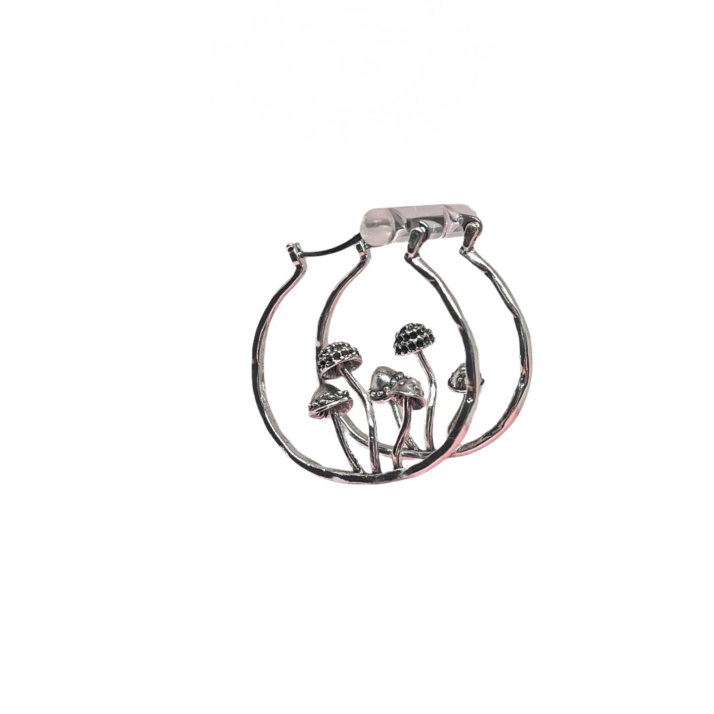 Mushroom Hoop Earrings