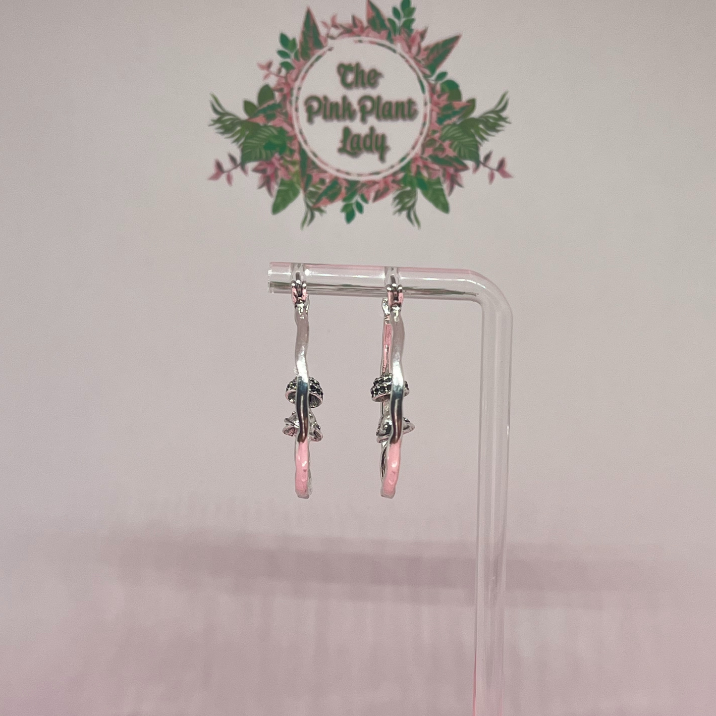 Mushroom Hoop Earrings