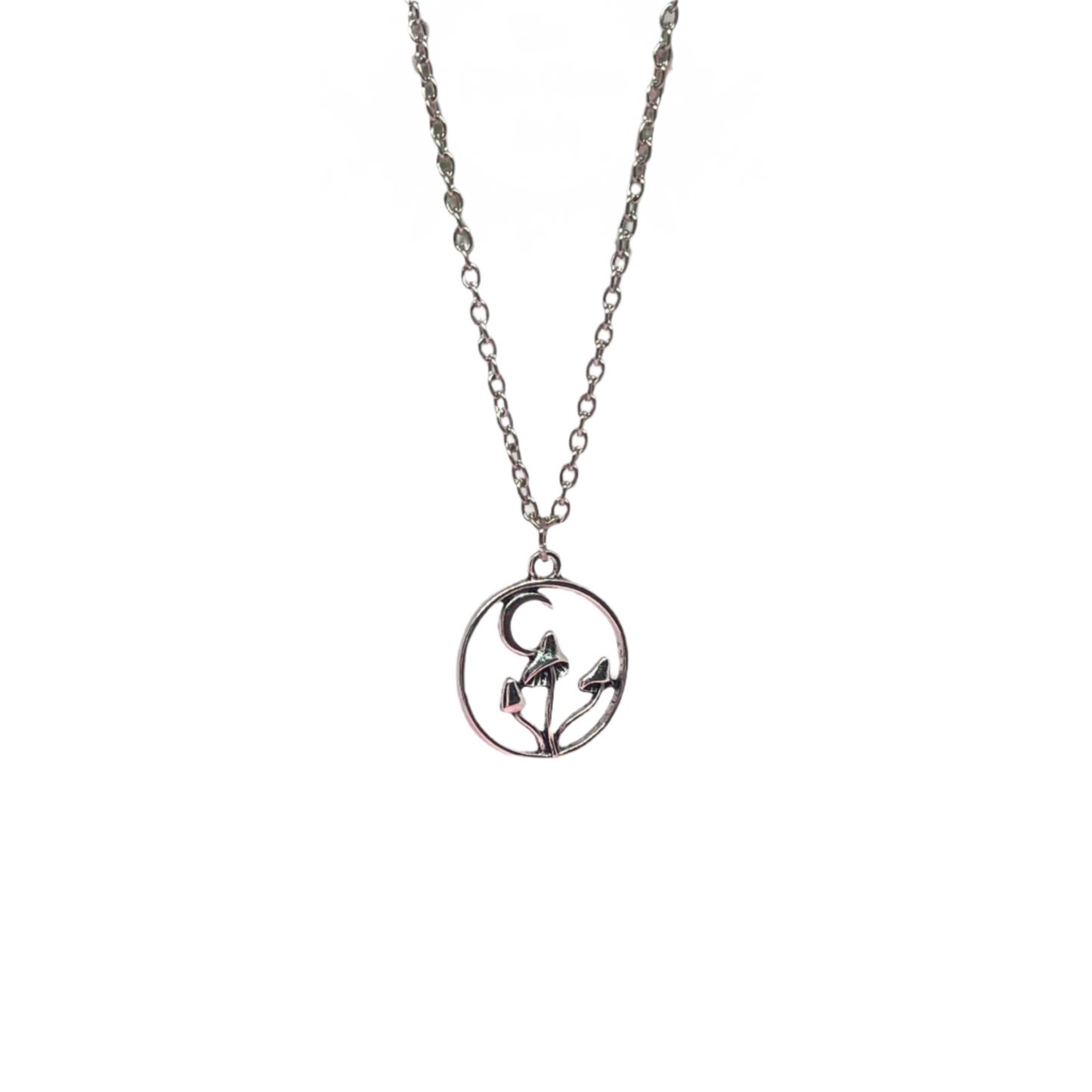 Crescent Moon Mushroom Necklace