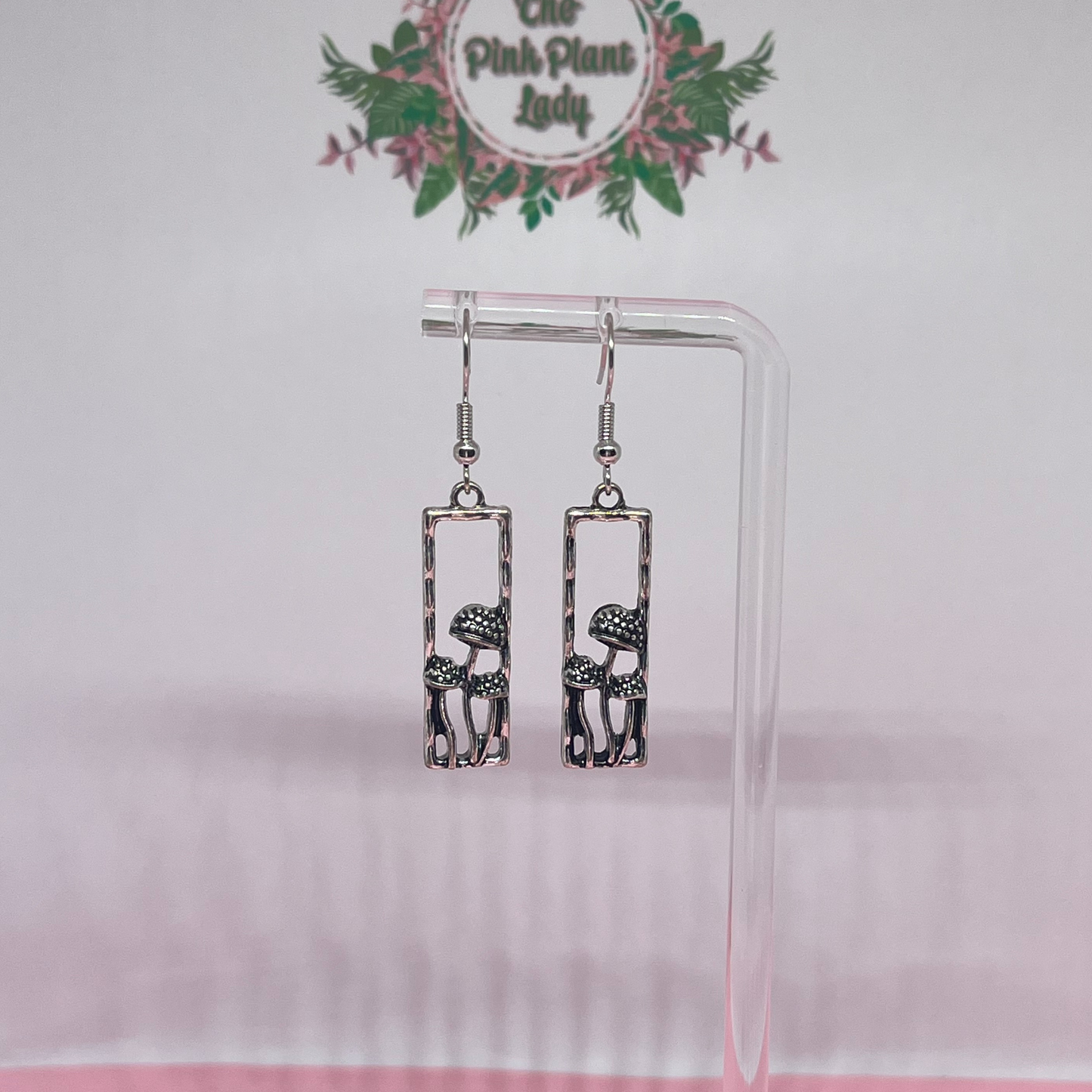 Rectangular Mushroom Earrings