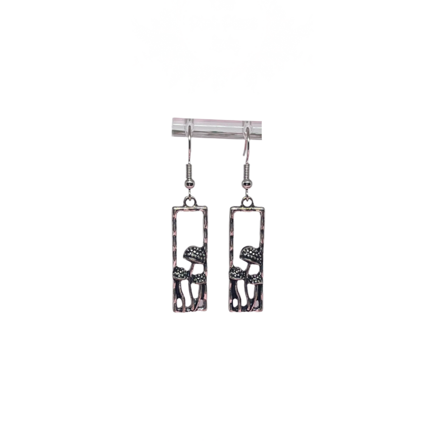 Rectangular Mushroom Earrings