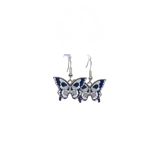 Butterfly Skull Earrings