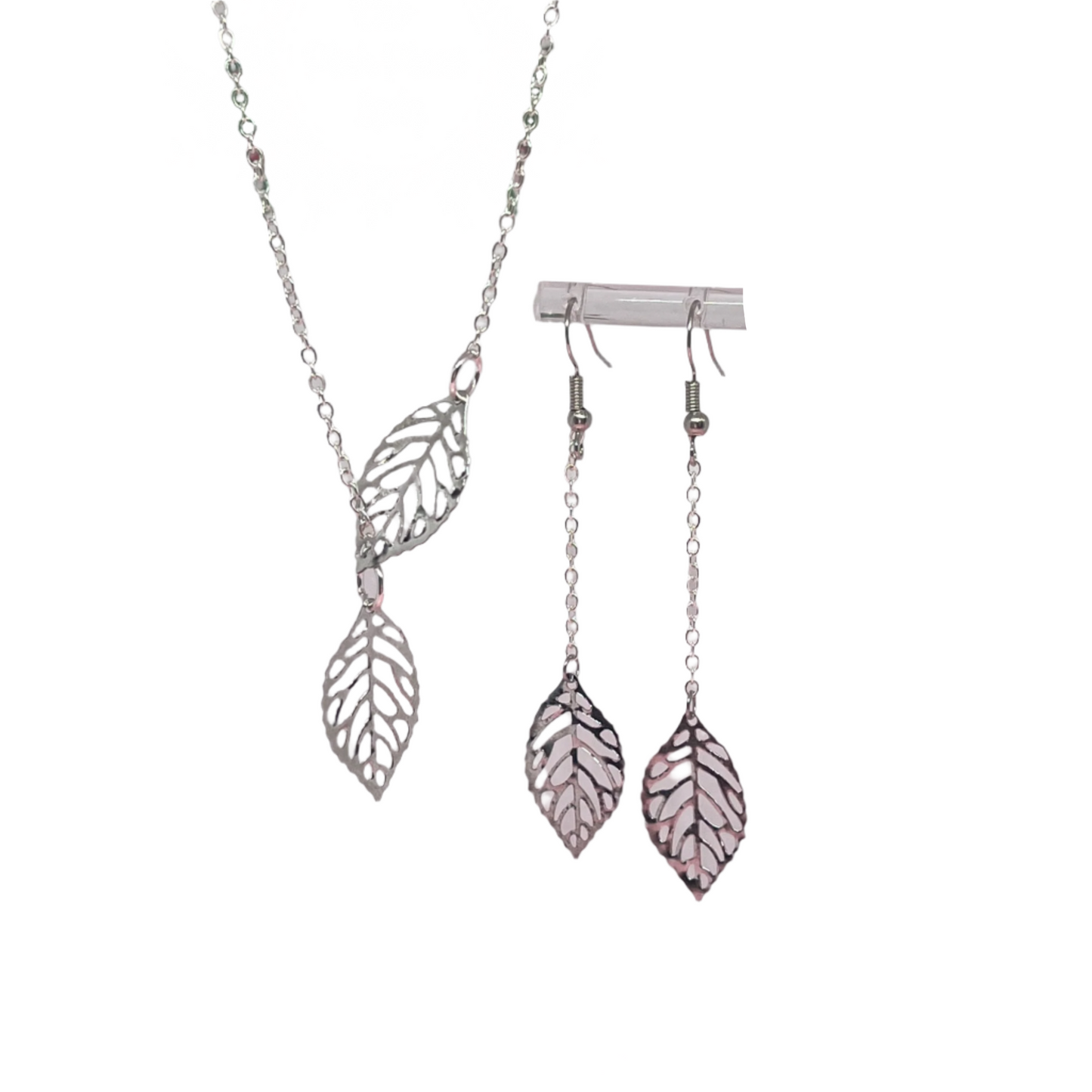 Handmade Leaf Earrings & Necklace Set