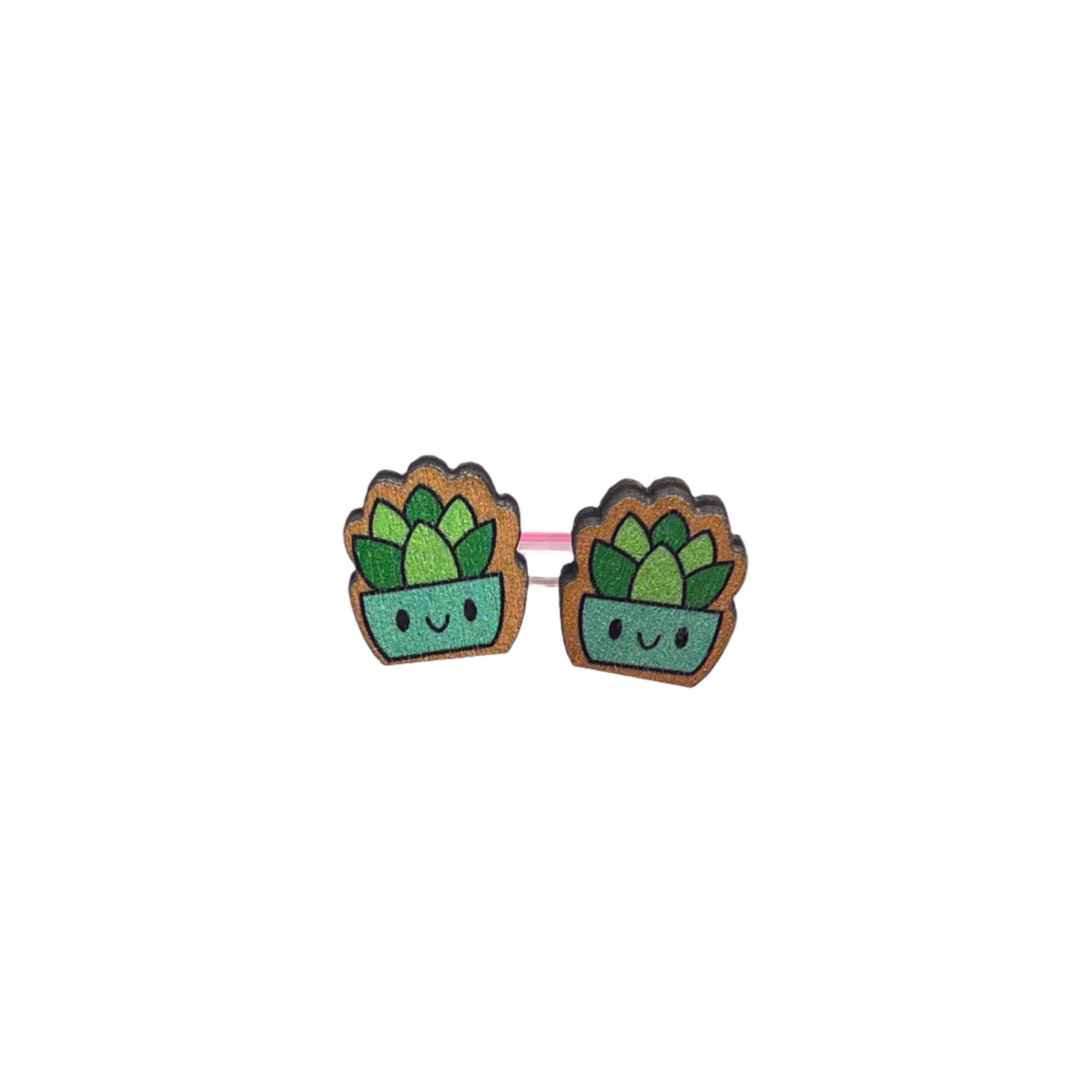 Cactus & Succulent Stud Earrings