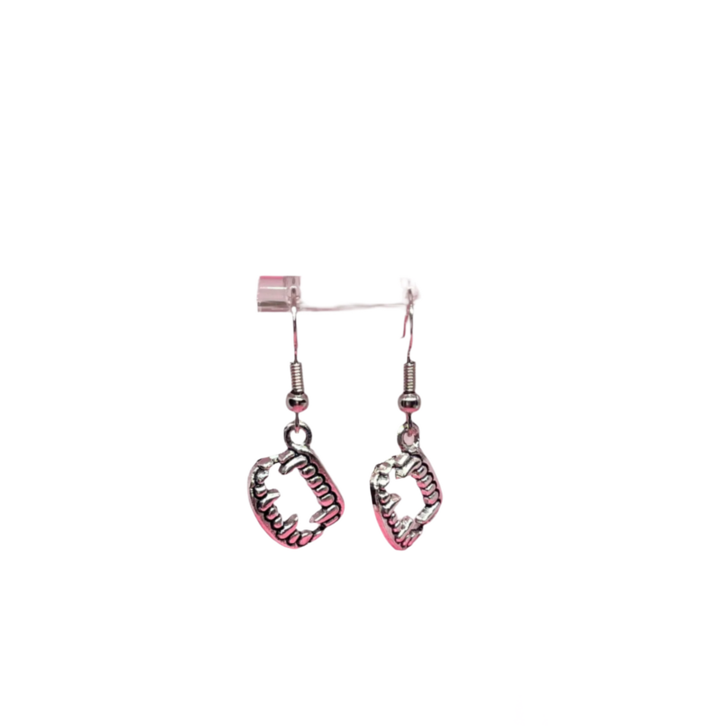Dangle Vampire Teeth Earrings