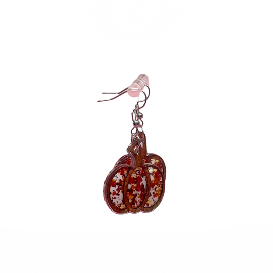 Acrylic Pumpkin Earrings
