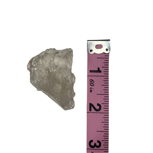 Raw clear quartz (Master Healer), cleanses, harmonizes, amplifies energy, and enhances clarity and spiritual connection; symbolizes natural, unrefined energy and pure amplification.