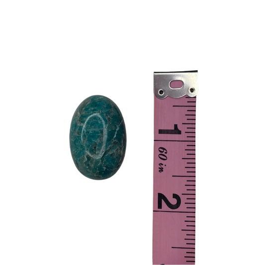 Amazonite tumble (Stone of Courage), promotes courage, truth-speaking, emotional balance, trauma healing, and universal love; symbolizes smooth energy flow, ease, and gentle guidance.