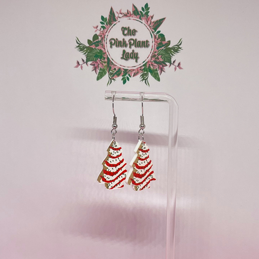 Christmas Tree Cake Earrings