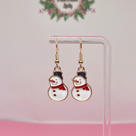 Snowman Dangle Earrings