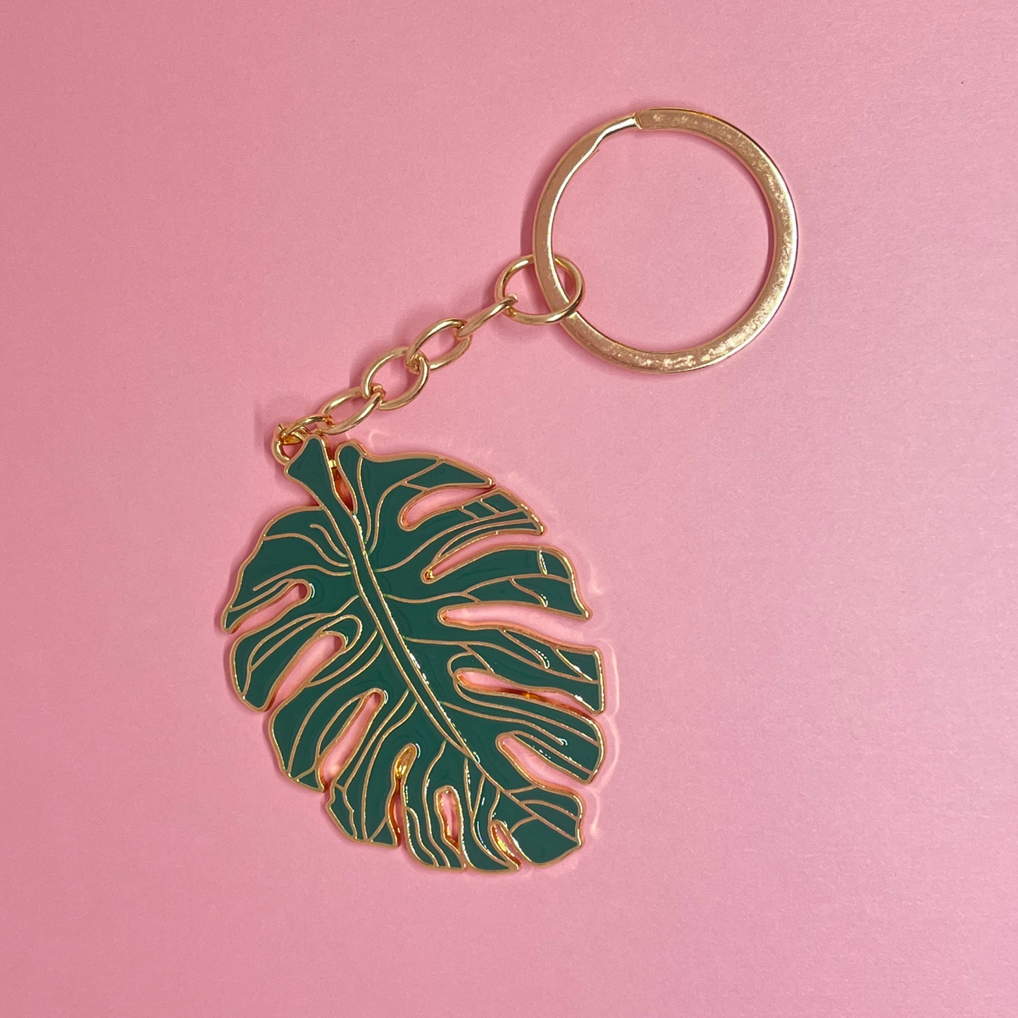 Monstera Leaf Keychain