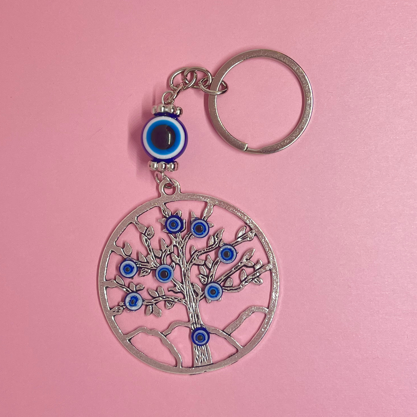 Evil Eye Tree of Life Keychain