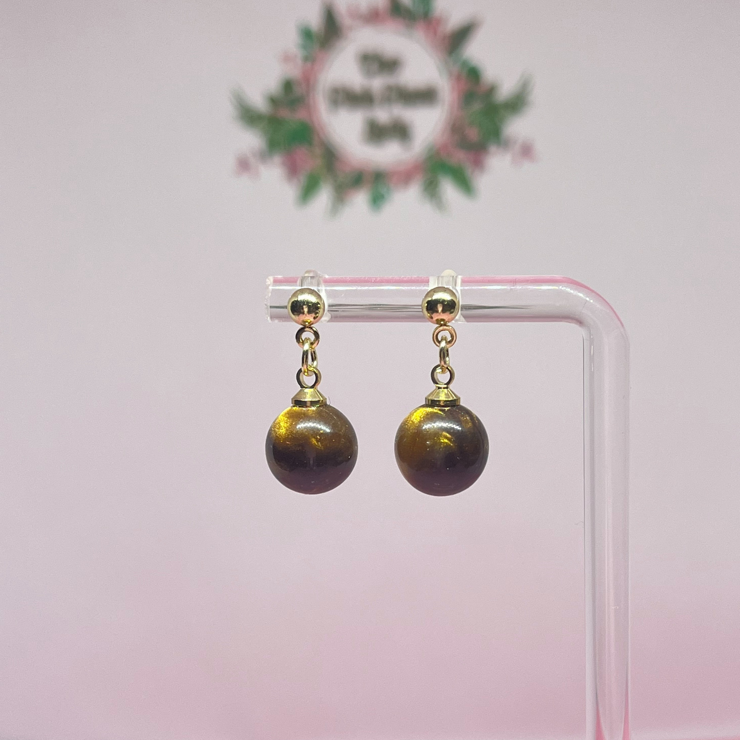 Tiger Eye Dangle Earrings