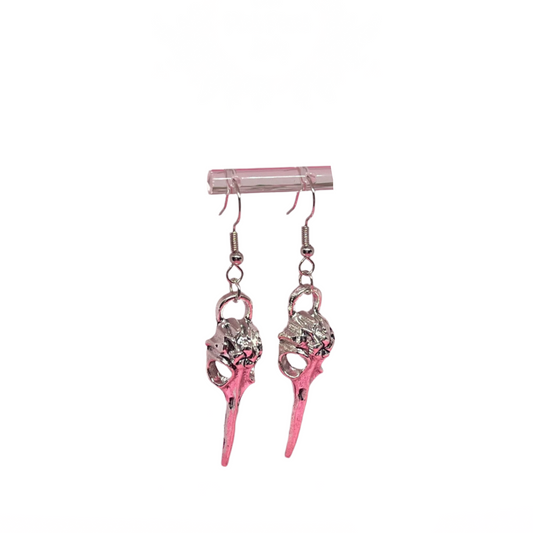 Silver Animal Skull Earrings