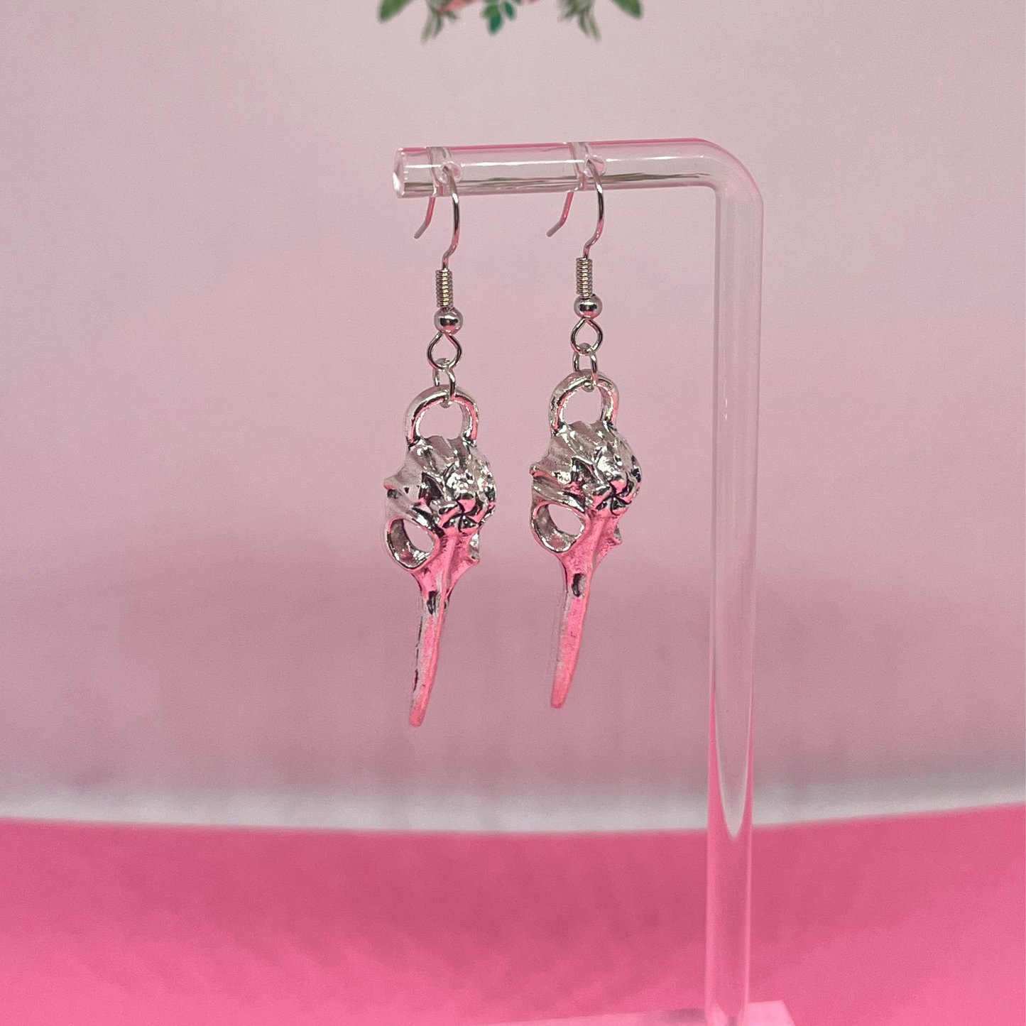 Silver Animal Skull Earrings