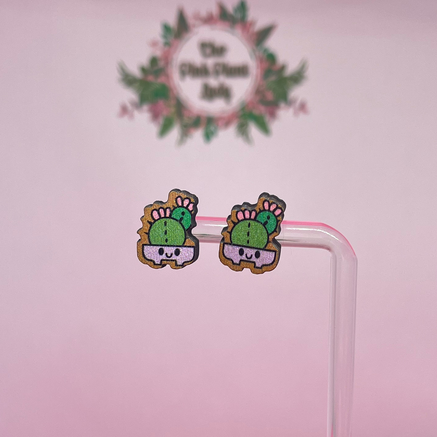 Cactus & Succulent Stud Earrings