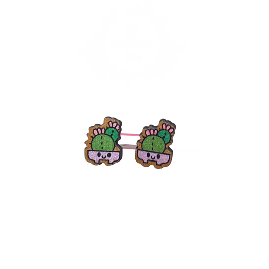 Cactus & Succulent Stud Earrings