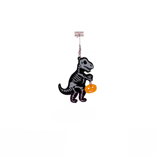 Skeleton Dinosaur Earrings