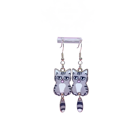 Cat Dangle Earrings