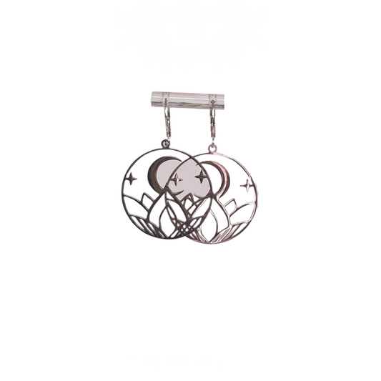Lotus Moon Earrings