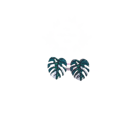 Monstera Leaf Stud Earrings