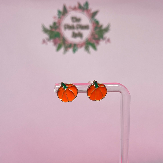 Pumpkin Stud Earrings